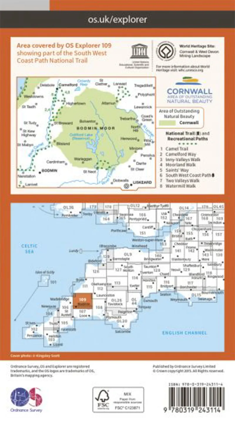 OS Explorer Map 109 -  Bodmin Moor-1